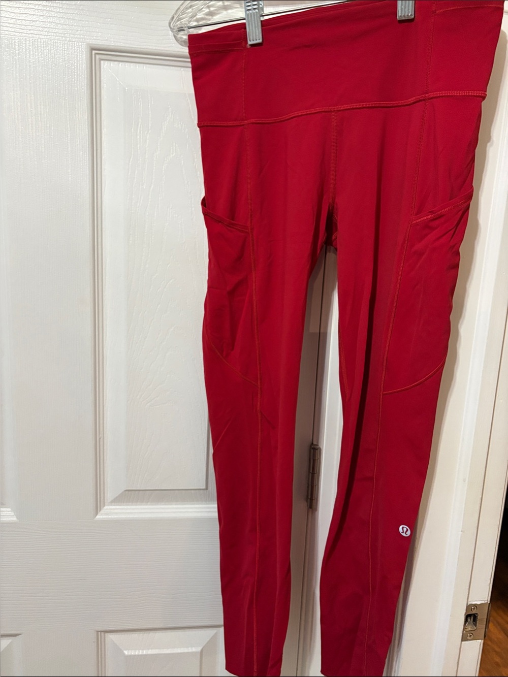 lululemon athletica Crimson Red High-Rise Leggings with Side Pockets